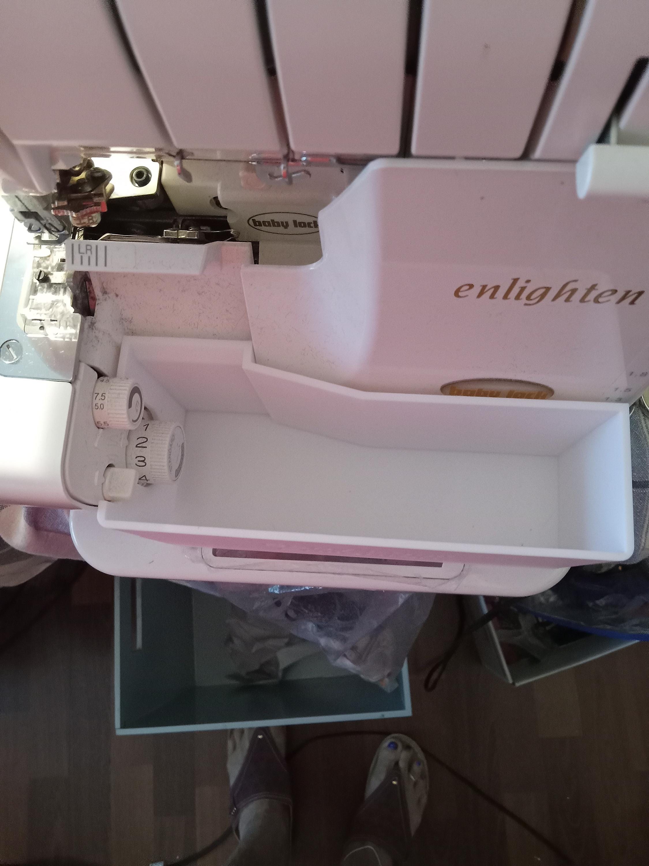 Baby Lock Enlighten Serger Thread Bin
