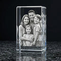 Custom 3D Photo Crystal - Personalized Laser Engraved Glass Gift
